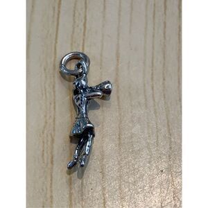 Cheerleader Sterling Silver Jewelry Charm #cheer #sports